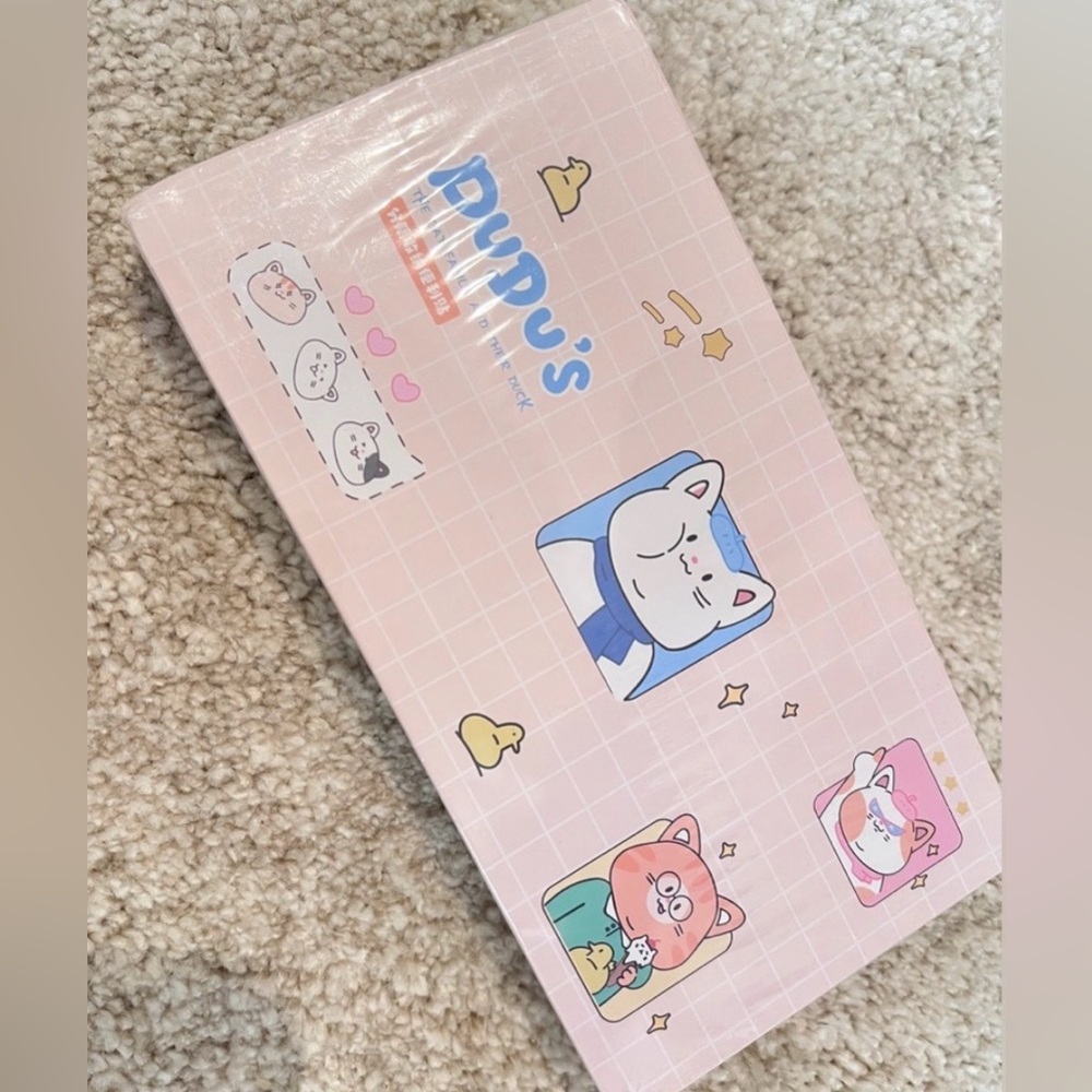 DUDU'S Blue Cat-Themed Label Box Set